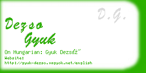 dezso gyuk business card